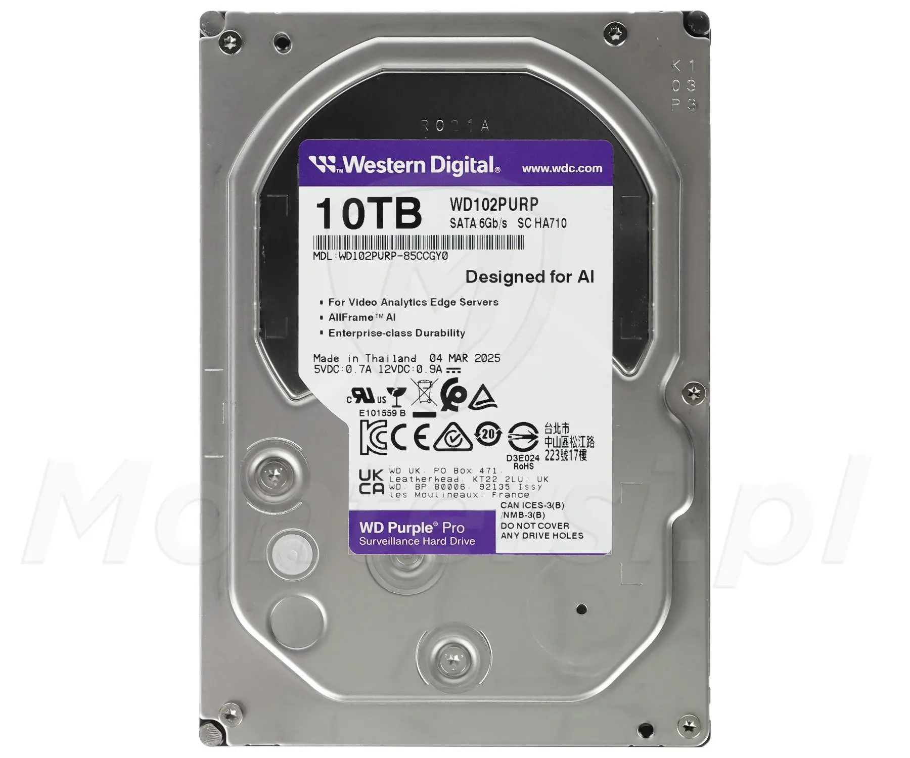 WD102PURP - Dysk twardy 10 TB WD Purple
