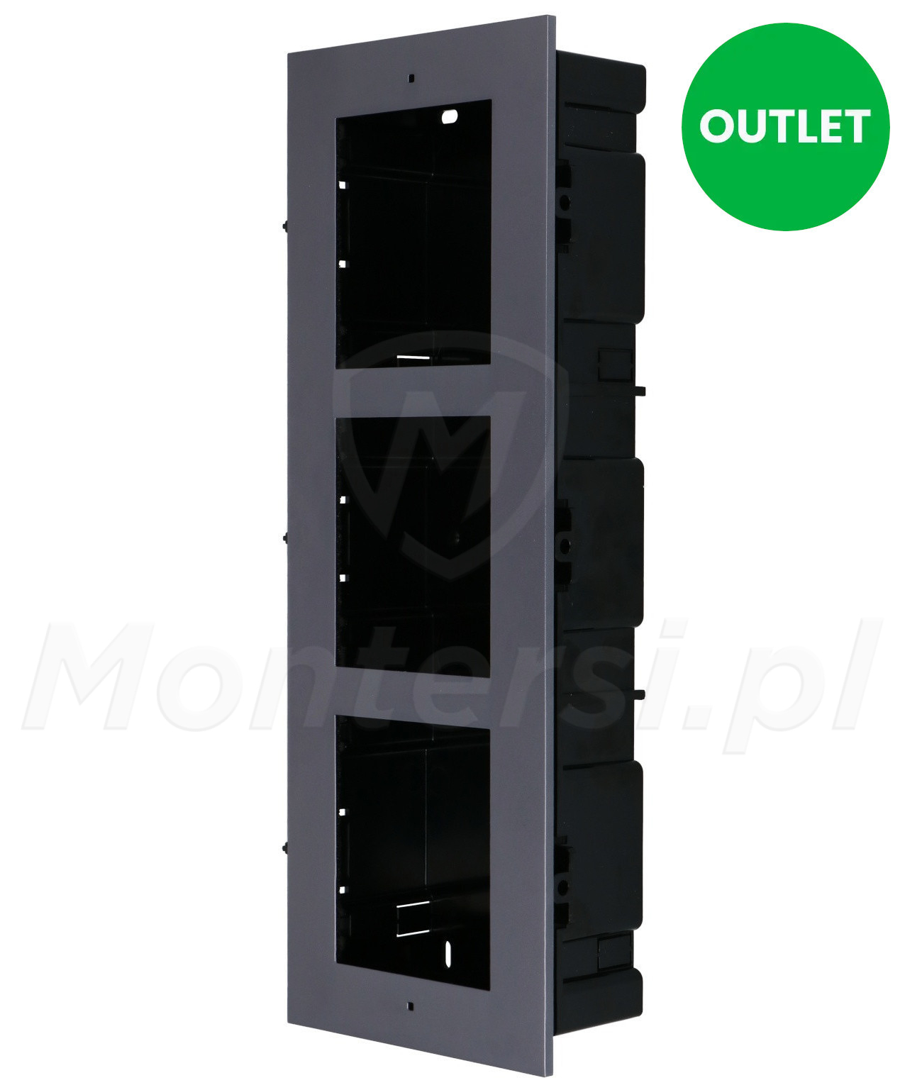 DS-KD-ACF3 - Ramka z puszką, podtynkowa, 3 moduły OUTLET ( Zniszczone oryginalne opakowanie )