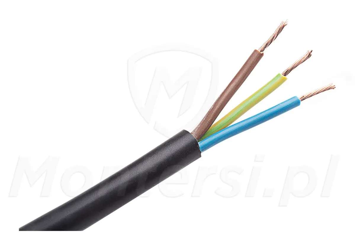 YLY 3x1mm² - Zewnętrzny kabel zasilający (BiT500 BLACK)