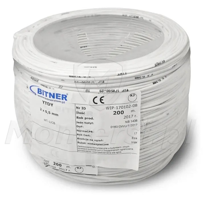YTDY 2x0.5mm BitProtect - Przewód zasilający (100 m)