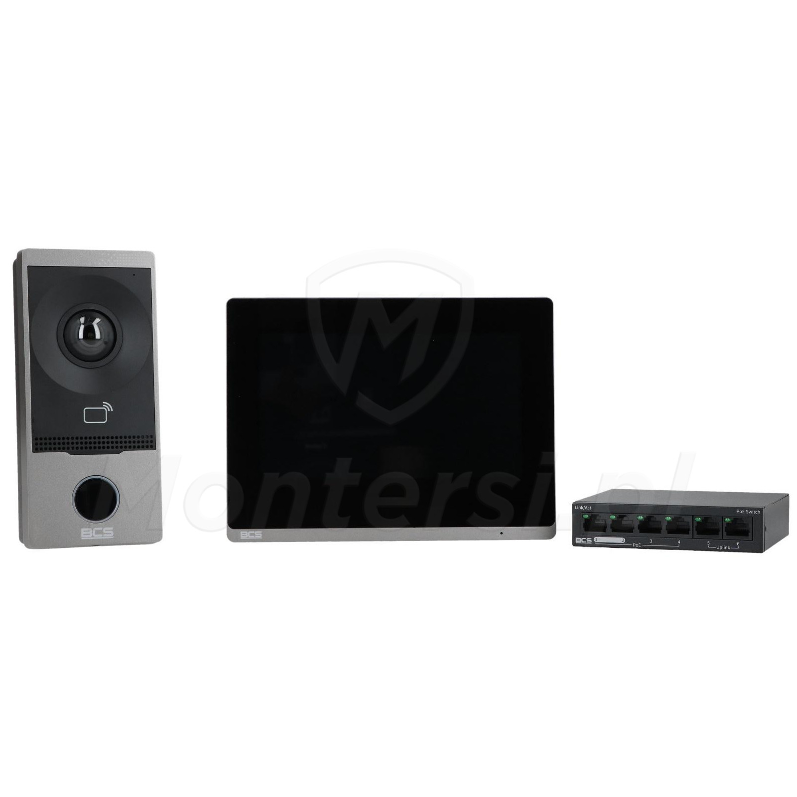 BCS-P-VIS01 - panel bramowy + monitor + switch