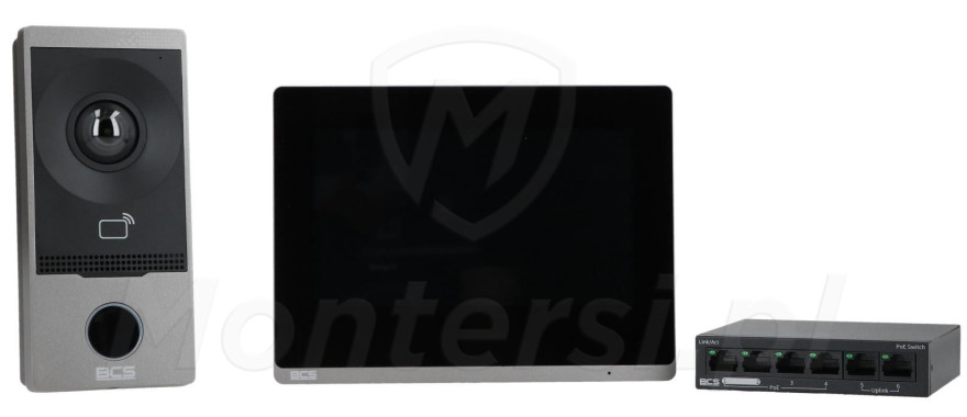 BCS-P-VIS01 - panel bramowy + monitor + switch