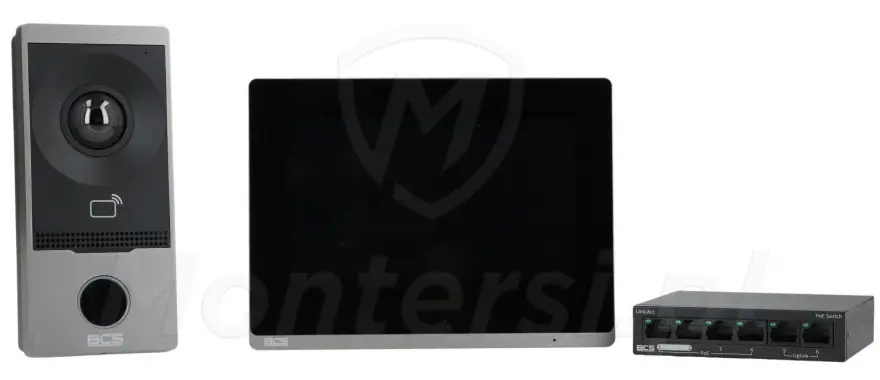 BCS-P-VIS01 - panel bramowy + monitor + switch
