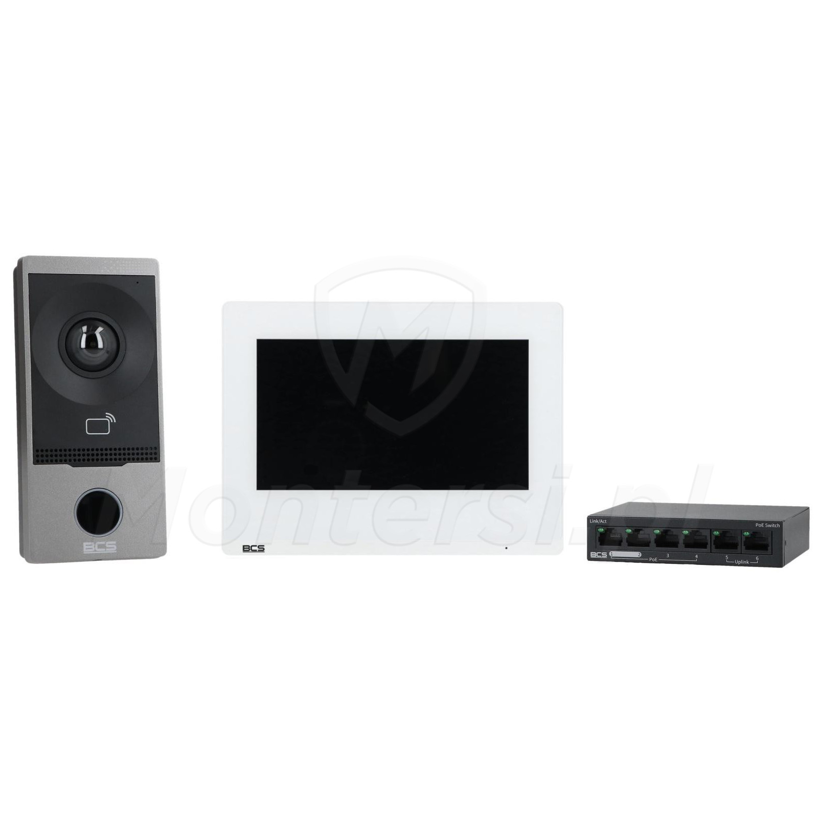 BCS-P-VIS02 - panel bramowy + monitor + switch