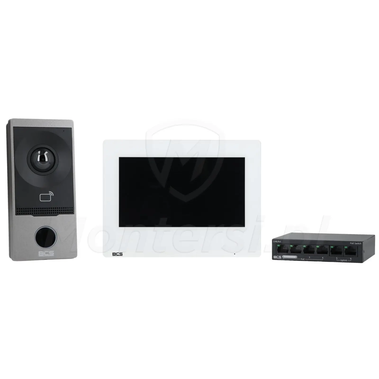 BCS-P-VIS02 - panel bramowy + monitor + switch