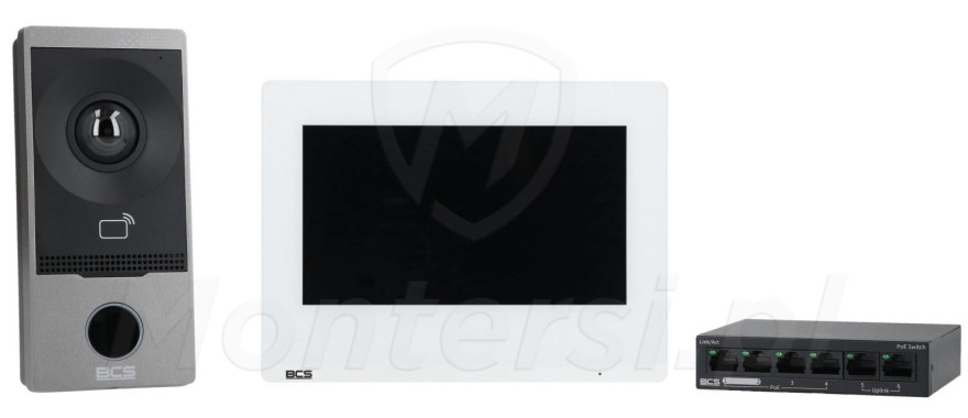 BCS-P-VIS02 - panel bramowy + monitor + switch