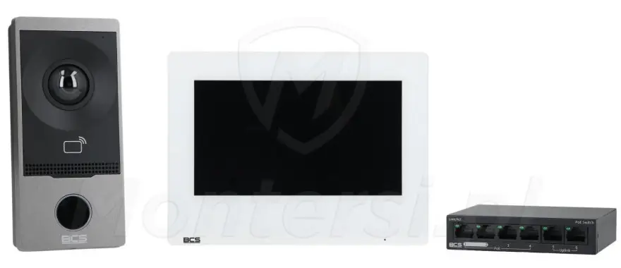 BCS-P-VIS02 - panel bramowy + monitor + switch