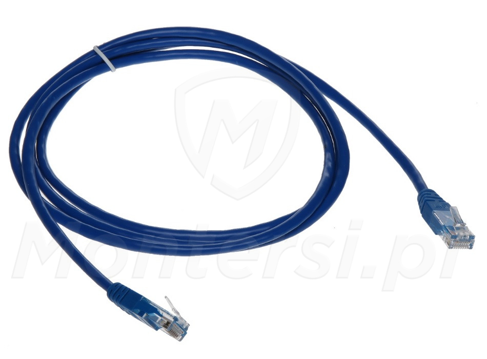 Patchcord U/UTP kat.5e, długość 2m - niebieski