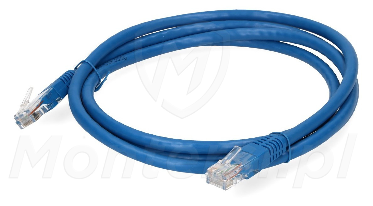 Patchcord U/UTP kat.6, długość 1.5m - niebieski