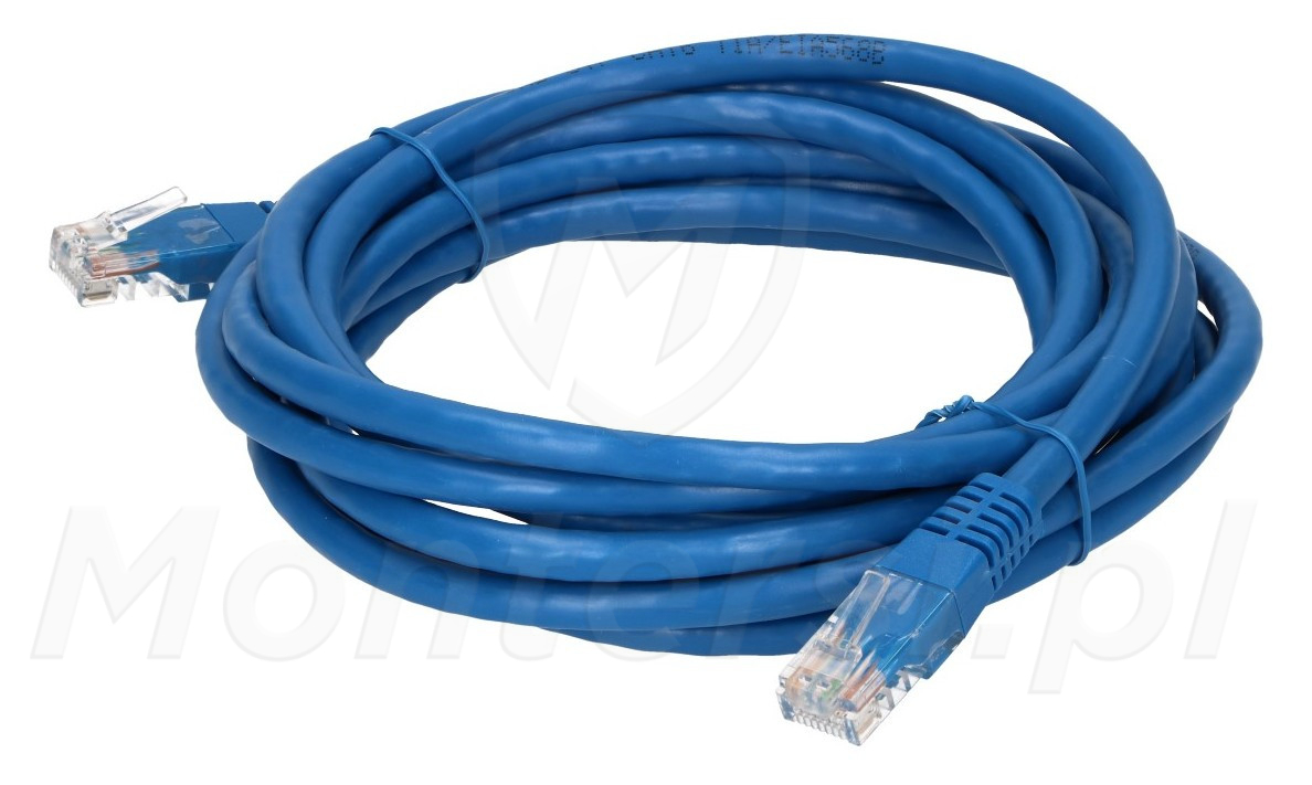 Patchcord U/UTP kat.6, długość 3m - niebieski
