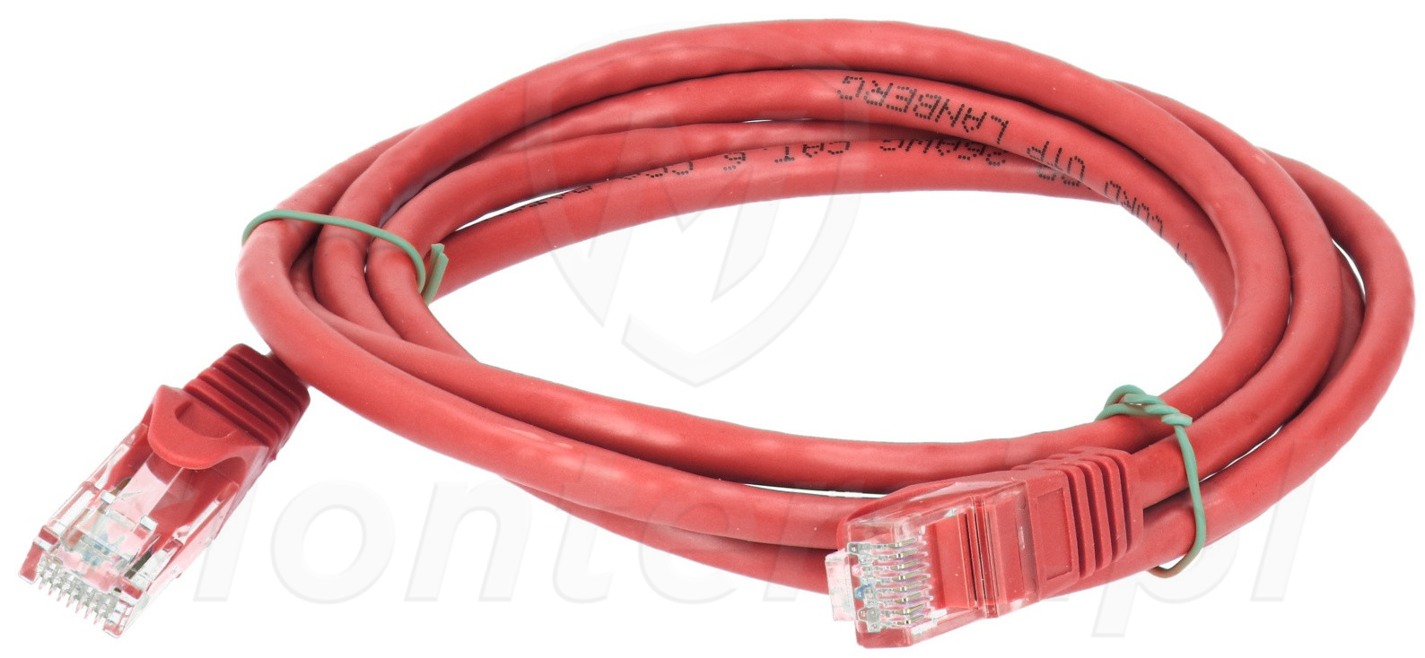 Patchcord U/UTP kat.6, długość 1 m - czerwony