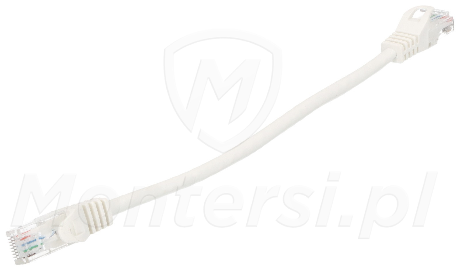 Patchcord U/UTP kat.6, długość 0.25m - biały