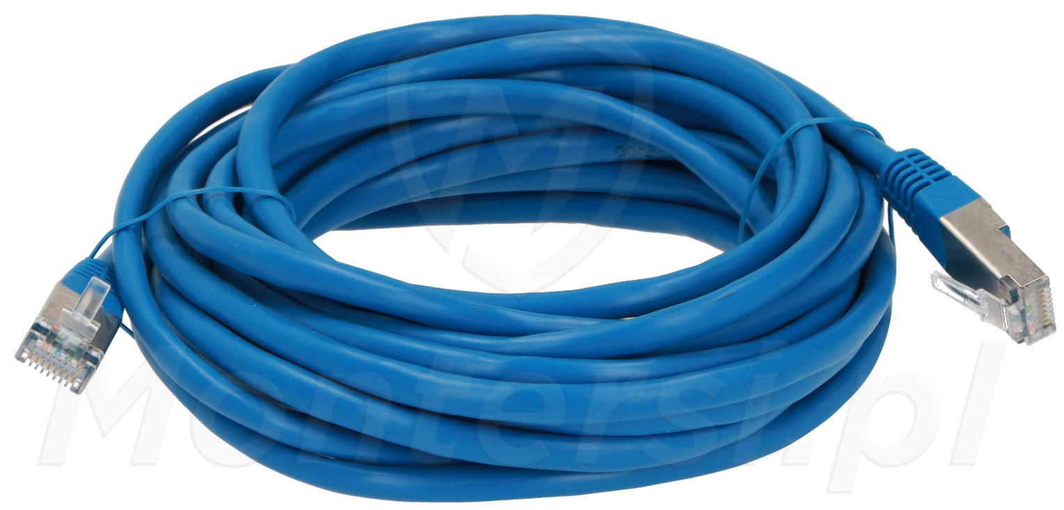 Patchcord F/UTP kat.6, długość 5m - niebieski
