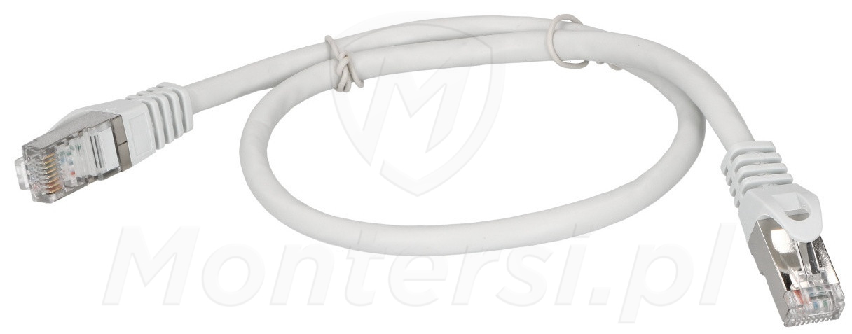 Patchcord F/UTP kat.6, długość 0.5m - szary