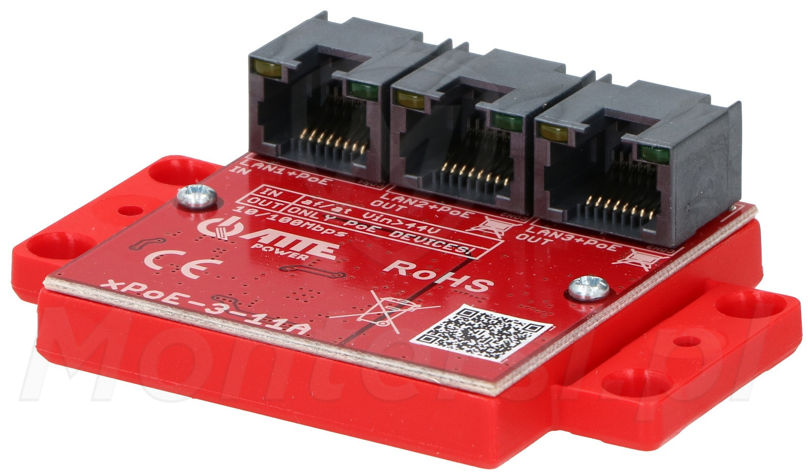 xPoE-3-11A - Niezarządzalny switch PoE 802.3af/at, ATTE