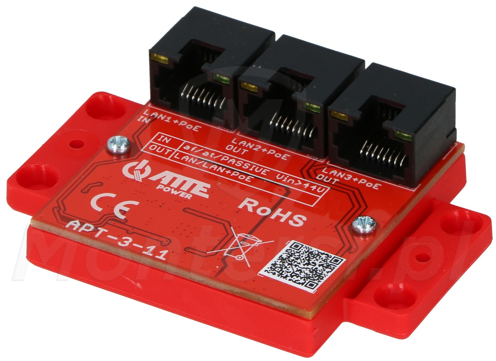 APT-3-11 - Niezarządzalny switch PoE 10/100 Mb/s, ATTE