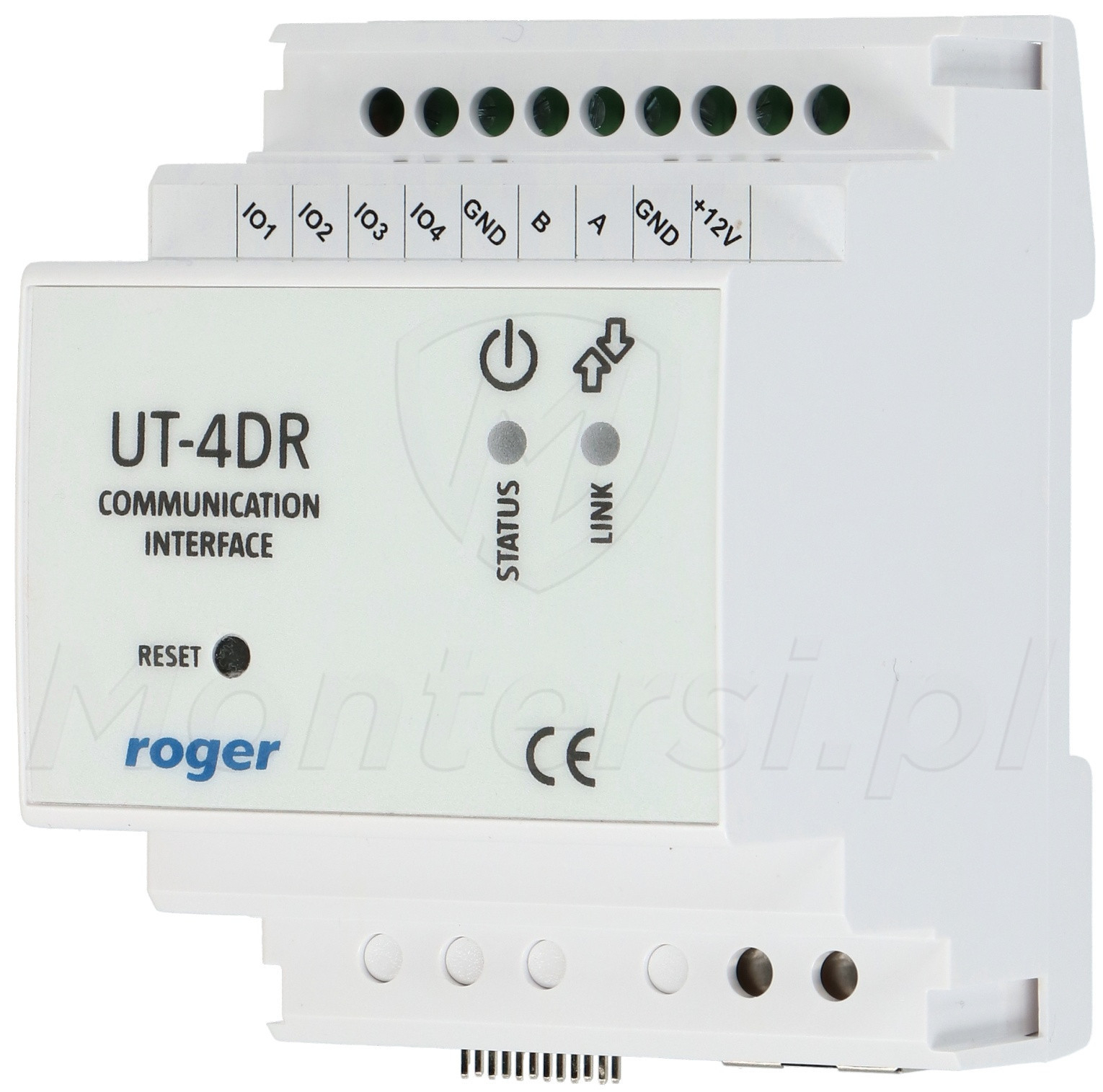 UT-4DR - Interfejs komunikacyjny RS485-Ethernet, 4 linie wejścia/wyjścia