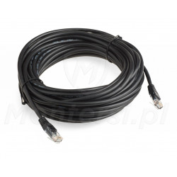 Czarny patchcord UTP 15 m