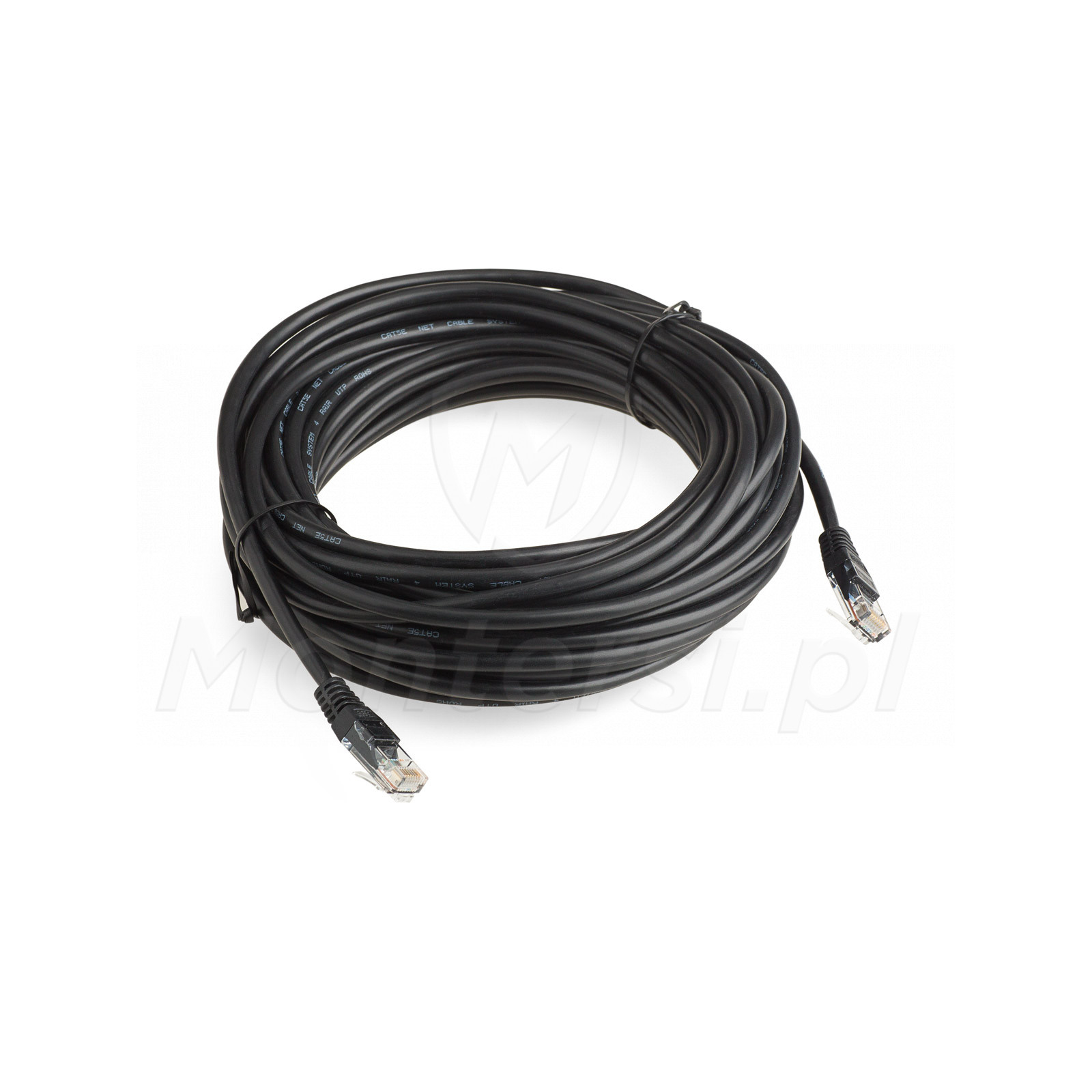 Czarny patchcord UTP 15 m