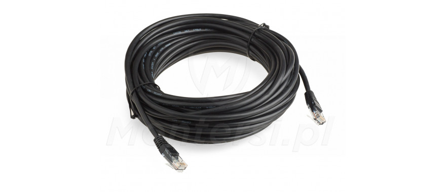 Czarny patchcord UTP 15 m