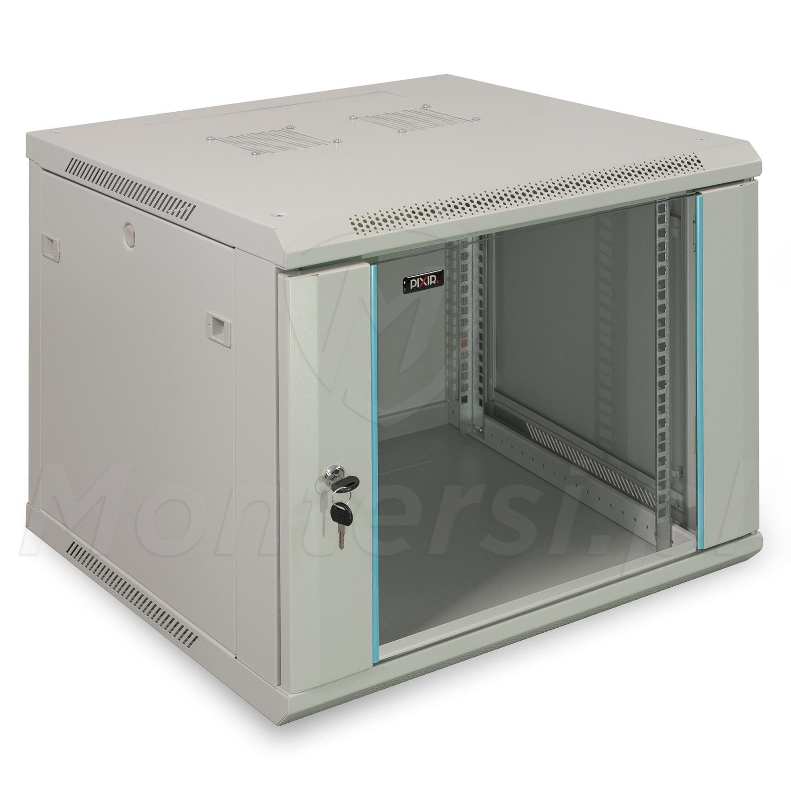 PIX-R19W-9U-600-G - Szafa wisząca 9U 600 mm,  OUTLET (uszkodzona w transporcie) 