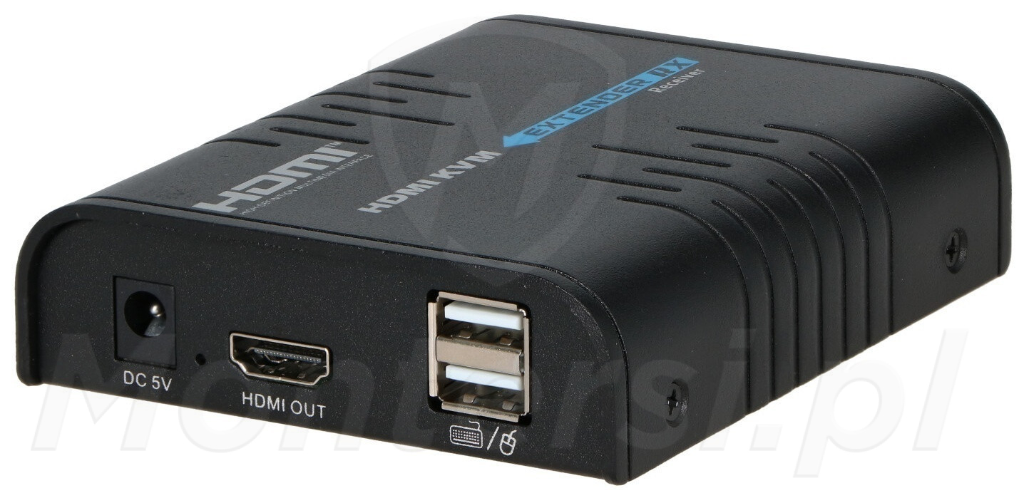 H3613R - Dodatkowy odbiornik HDMI na IP z przedłużaczem USB