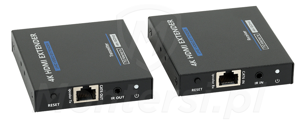 H3644 - Konwerter HDMI na jedną skrętkę, kat 6, 6A, 7, zasięg 70m, IR