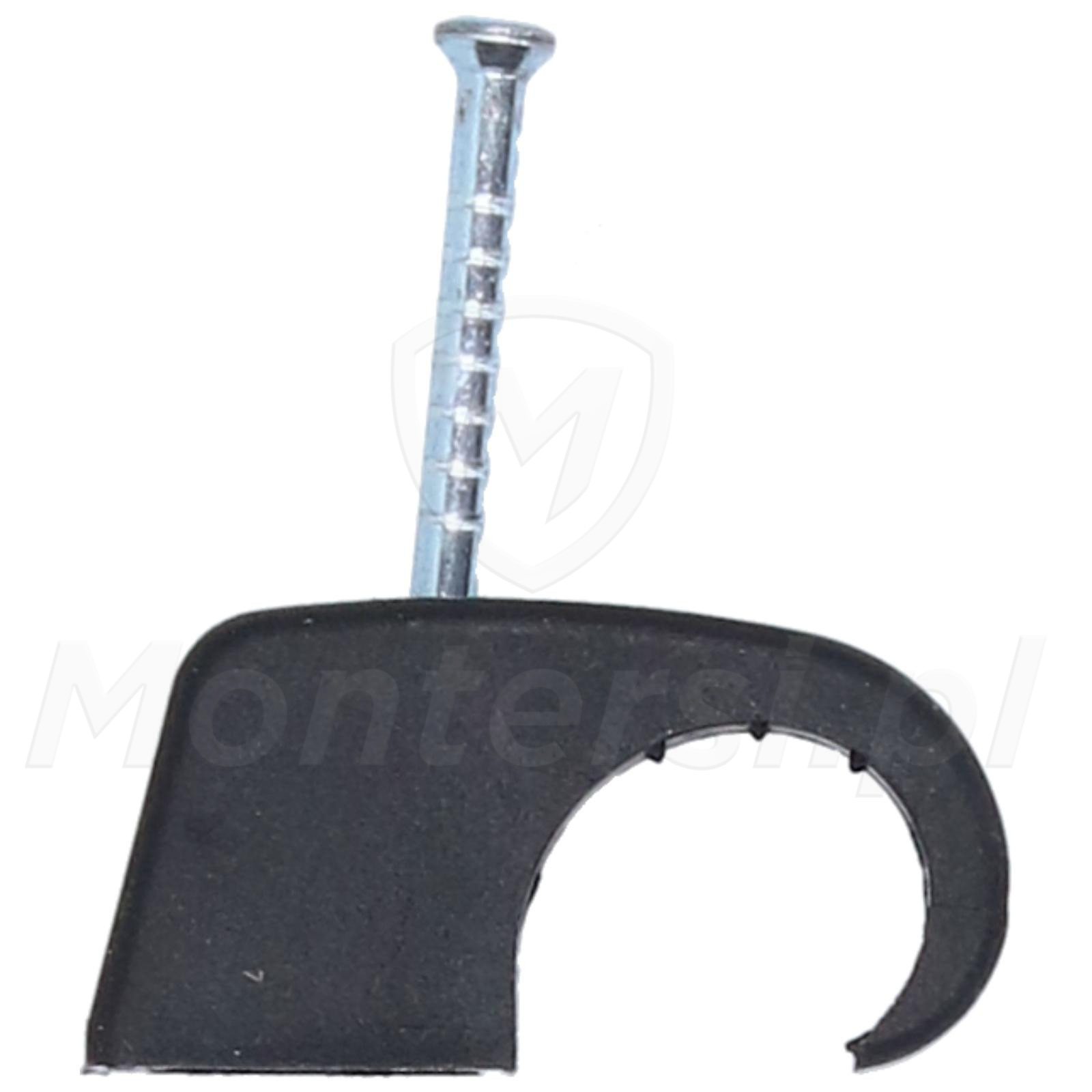 Uchwyt kablowy 10-14 mm czarny z gwoździem - 100szt
