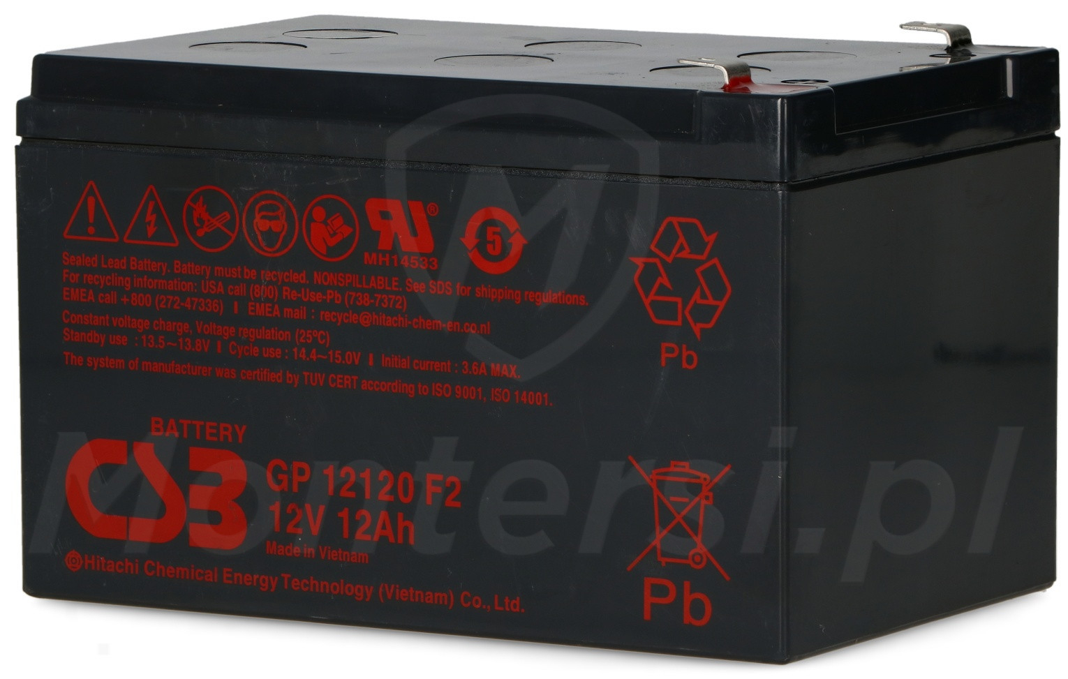 12 Ah / 12 V - Akumulator GP 12120F2