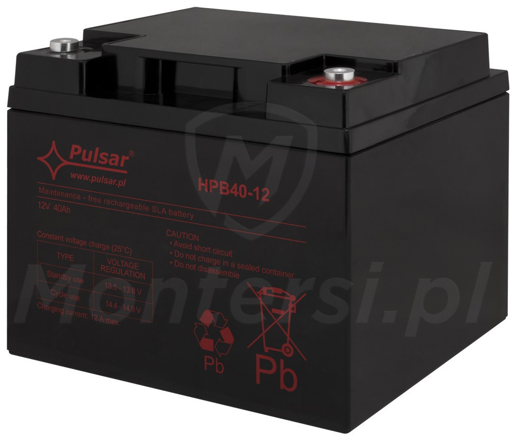 HPB40-12 - Akumulator bezobsługowy VRLA 12V / 40Ah, AGM