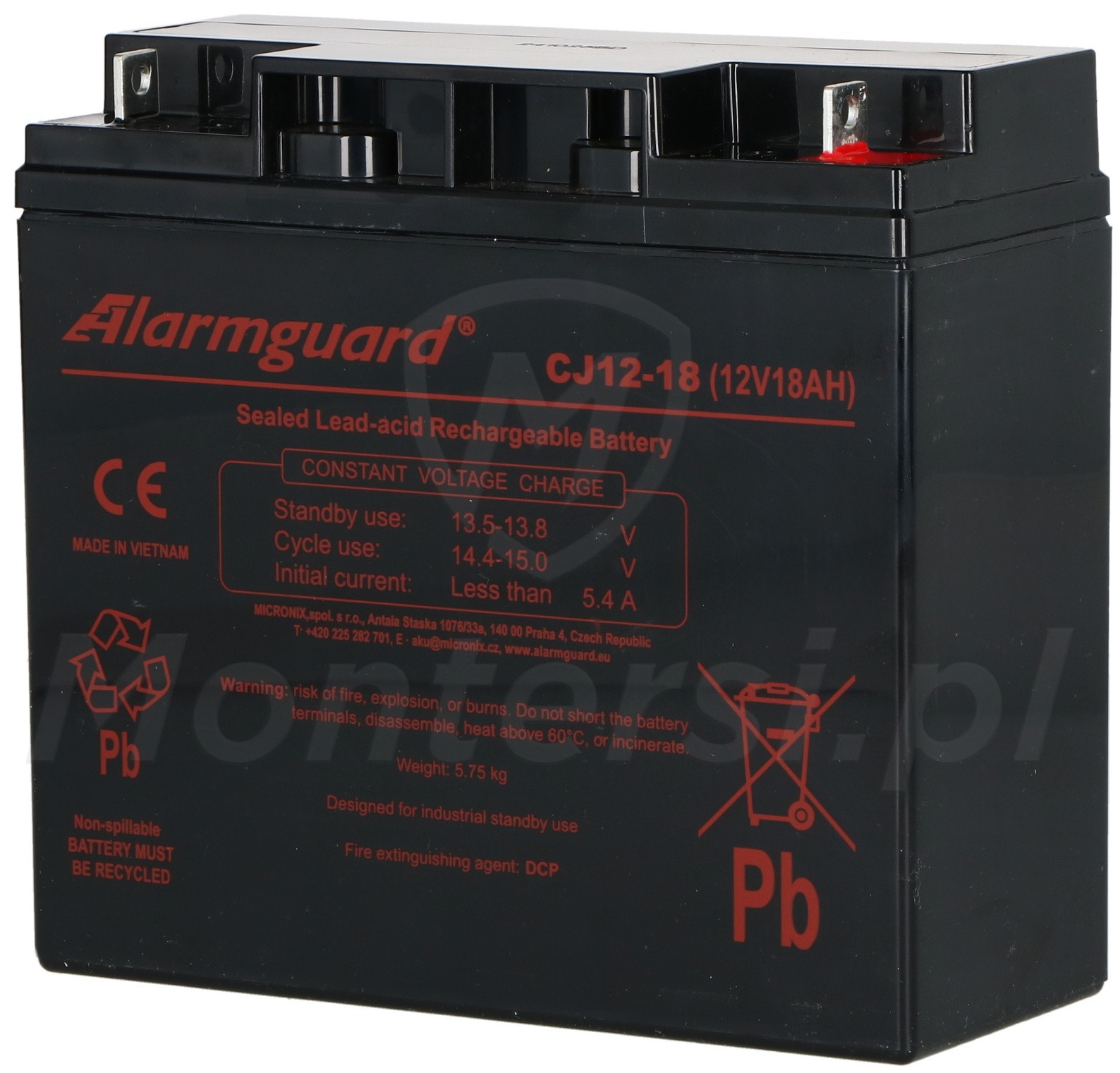 18 Ah / 12 V - Akumulator CJ12-18
