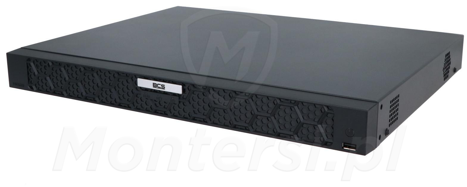 BCS-P-NVR3204-A-4K(5) - 32-kanałowy rejestrator IP, 16 Mpx, 320 Mb/s, 160 Mb/s z funkcjami Ai