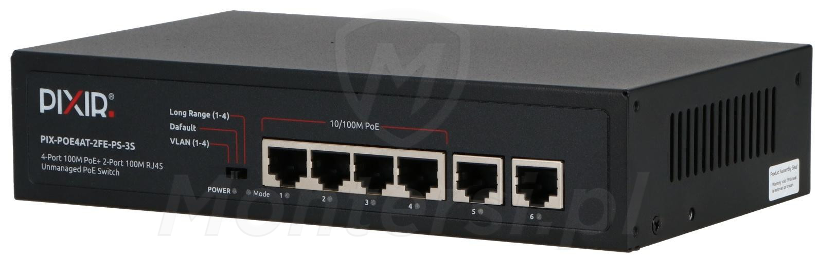 PIX-POE4AT-2FE-PS-3S - 4-portowy switch PoE