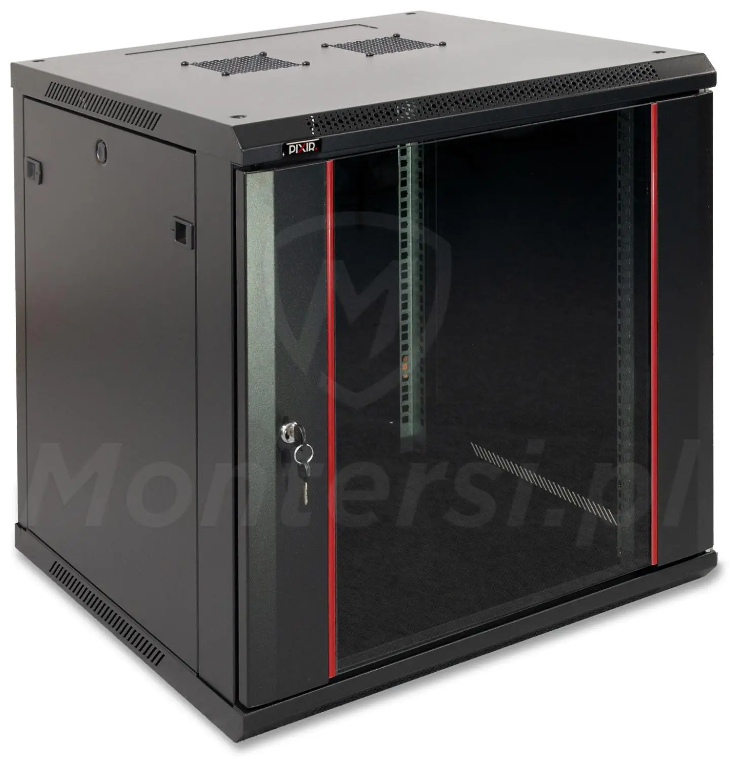 PIX-R19W-12U-600-B - Szafa wisząca 12U 600 mm, blacha 1,2 mm