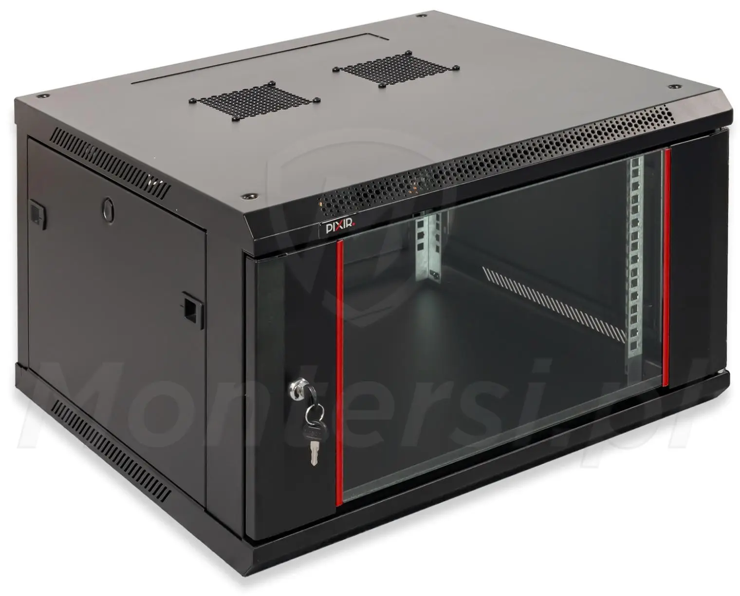 PIX-R19W-6U-600-B - Szafa wisząca 6U 600 mm, blacha 1,2 mm