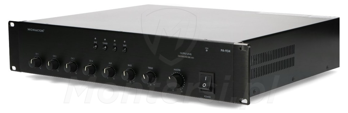 PA-924 Wzmacniacz 240 W, 100 V, 70 V, 50 V, 4 Ohm, RACK 19"