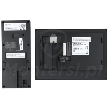 DS-KIS613-S - tył panelu bramowego i monitora