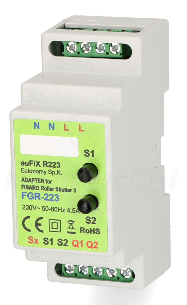 euFIX R223 - Adapter DIN Fibaro Roller Shutter
