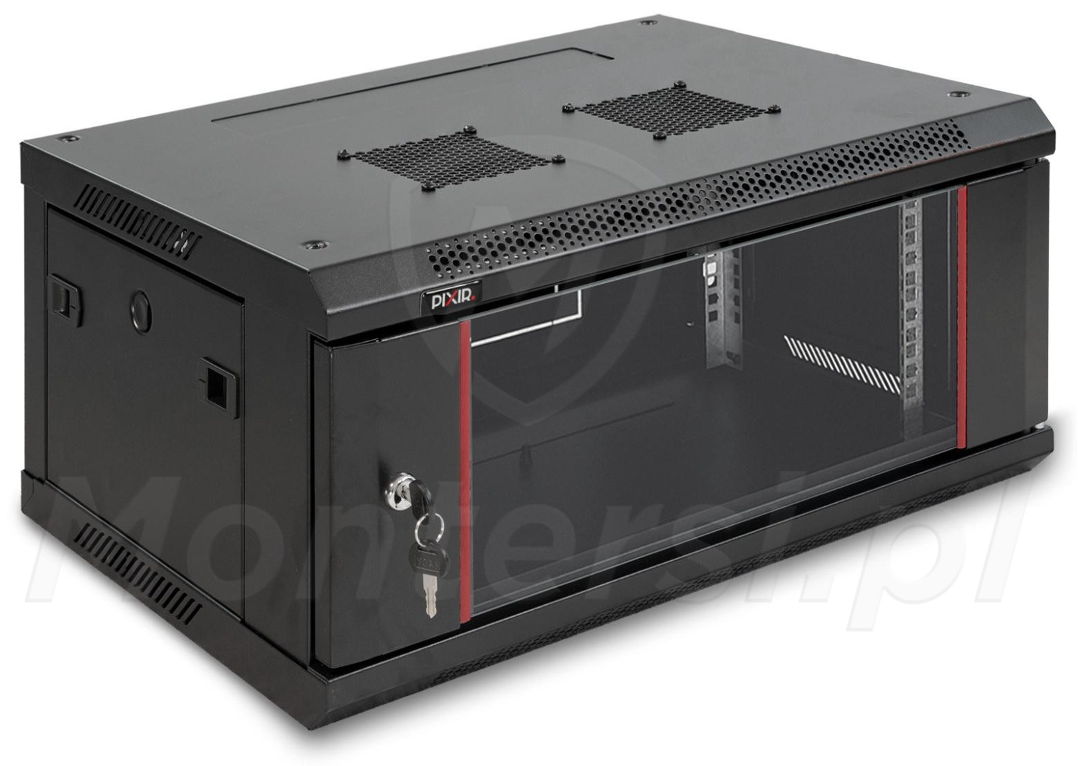 PIX-R19W-4U-450-B - Szafa wisząca 4U 450 mm, blacha 1,2 mm
