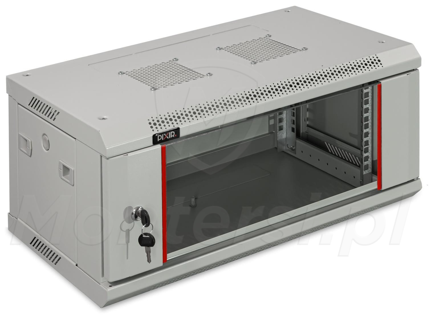 PIX-R19W-4U-350-G - Szafa wisząca 4U 350 mm, blacha 1,2 mm