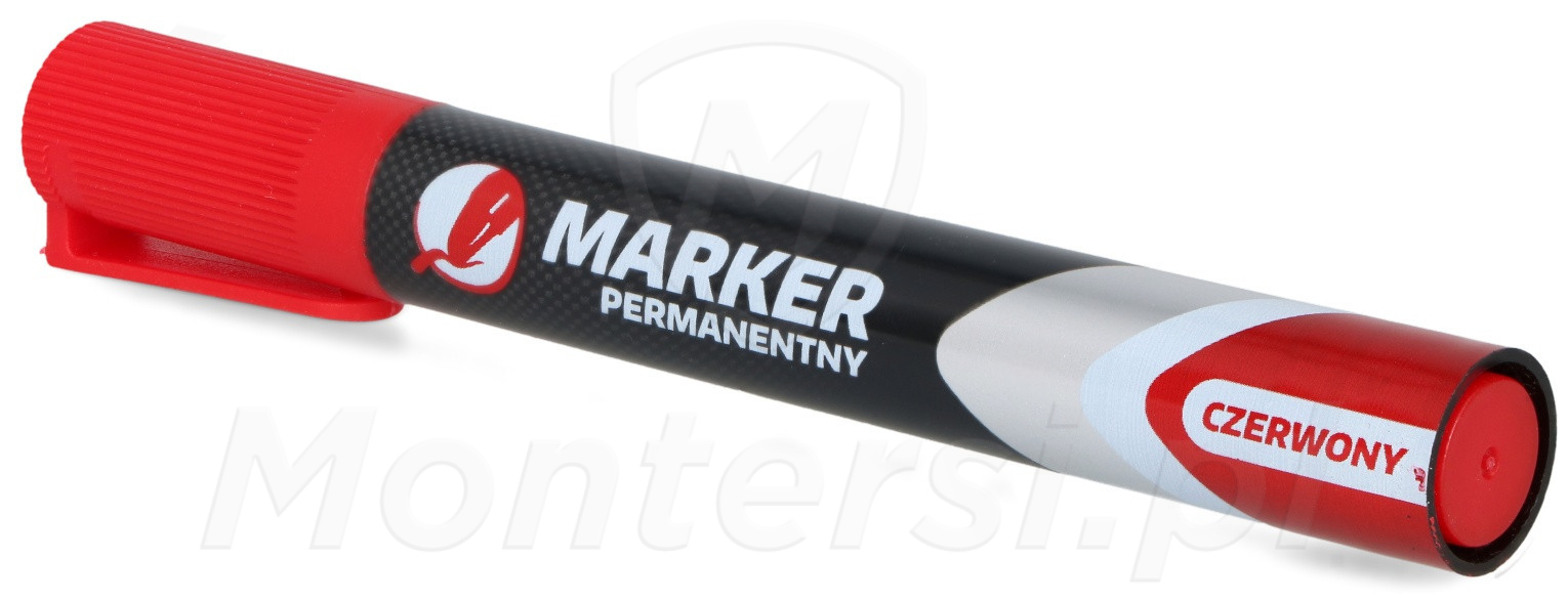 Czerwony marker permanentny