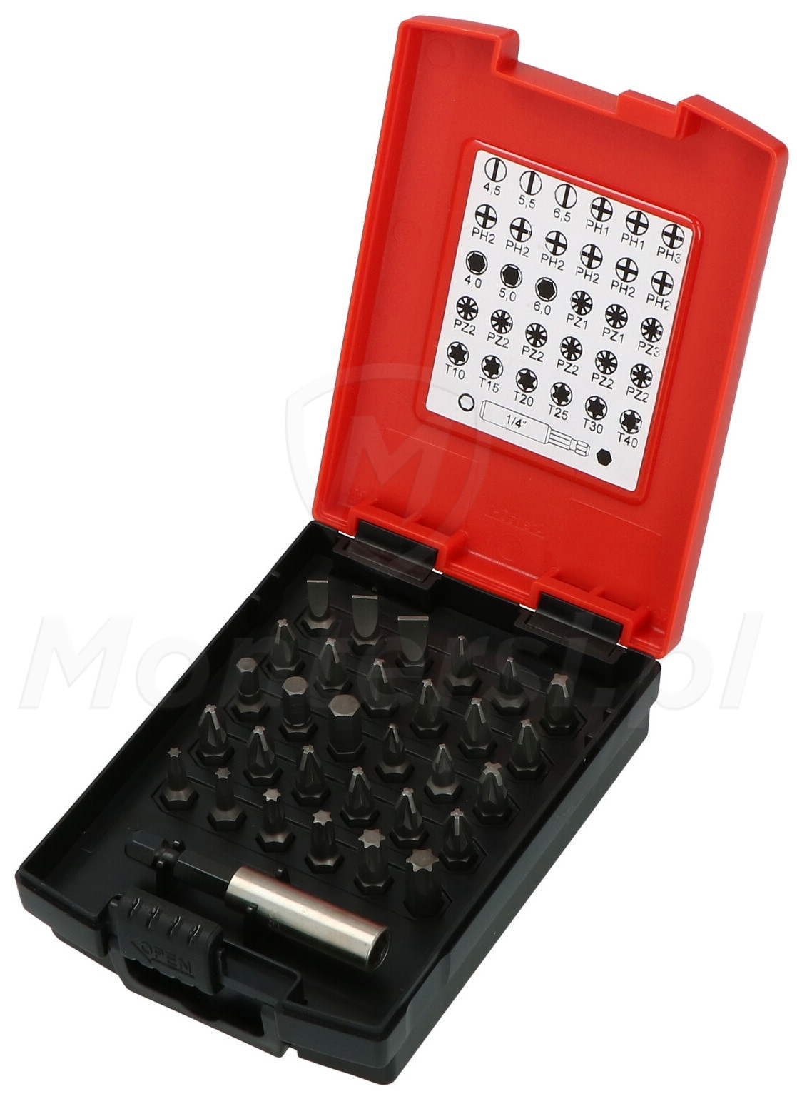 Wiha 26252 - Zestaw bitów standardowych 25 mm, 31 elementów, w wygodnej kasecie