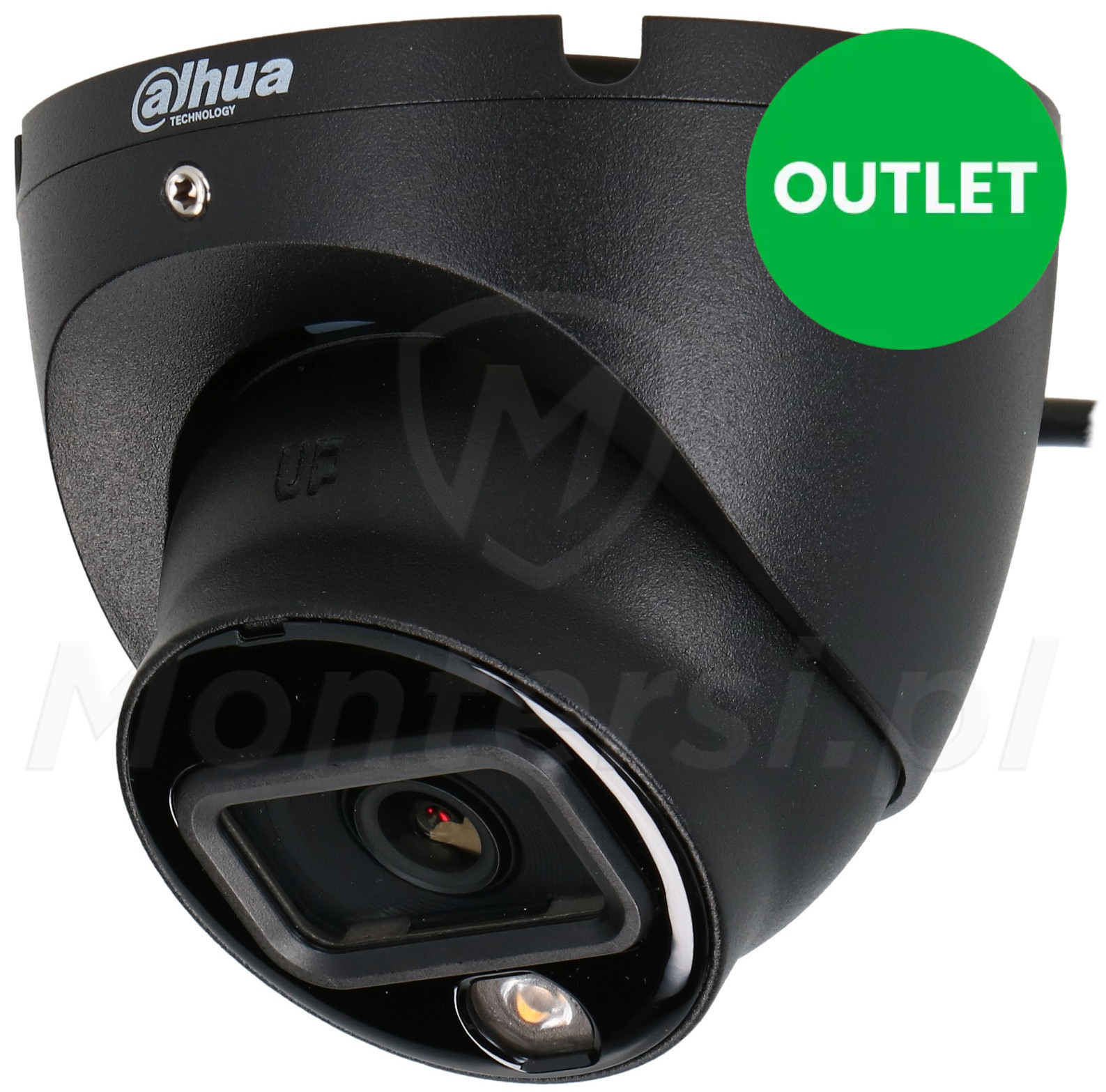 IPC-HDW1639T-A-IL-0280B-S6-BLACK - Kopułowa kamera IP 6 Mpx, IR+LED OUTLET ( zarysowania na oświetlaczu )
