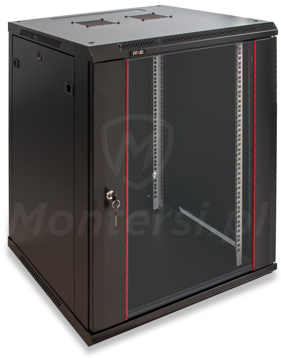 PIX-R19W-15U-600-B - Szafa wisząca 15U 600 mm, blacha 1,2 mm