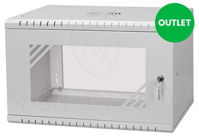 RC19-6U-450GG - Wisząca szafa RACK 19", 6U 450 mm, blacha 0,6 mm OUTLET (ślady użytkowania)