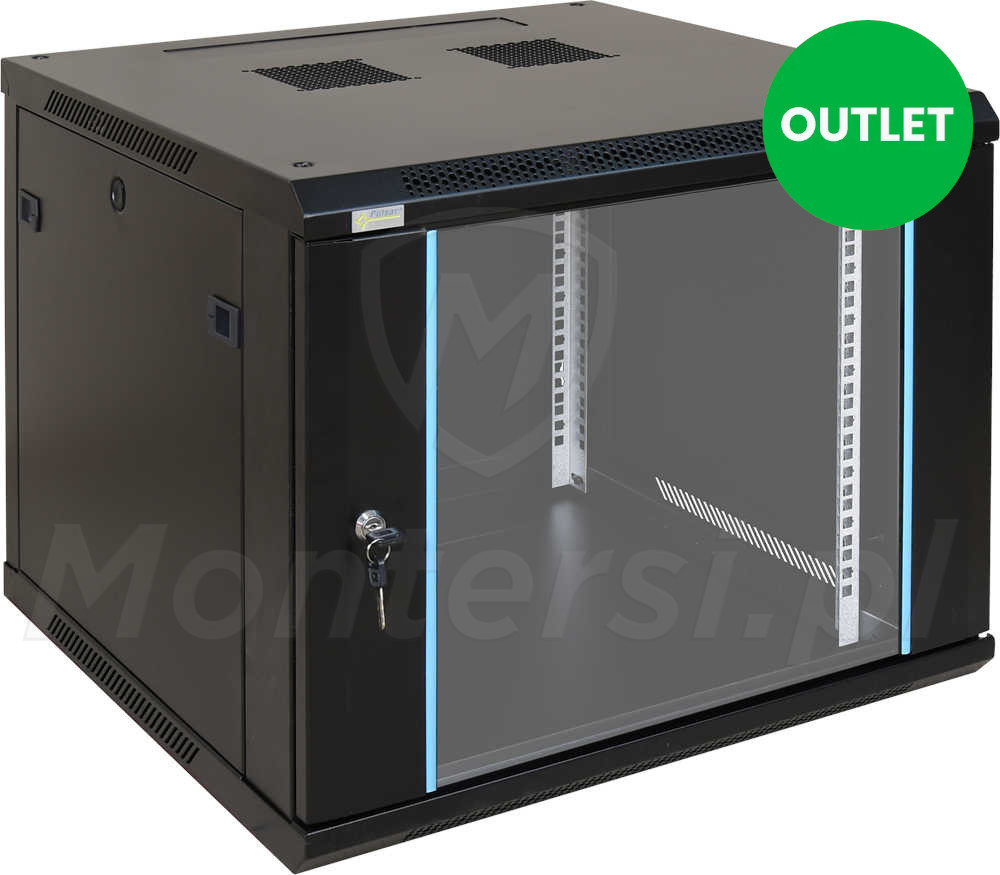RWA966 - Wisząca szafa RACK 9 U 600 mm, blacha 1,2 mm OUTLET (uszkodzone oryginalne opakowanie)