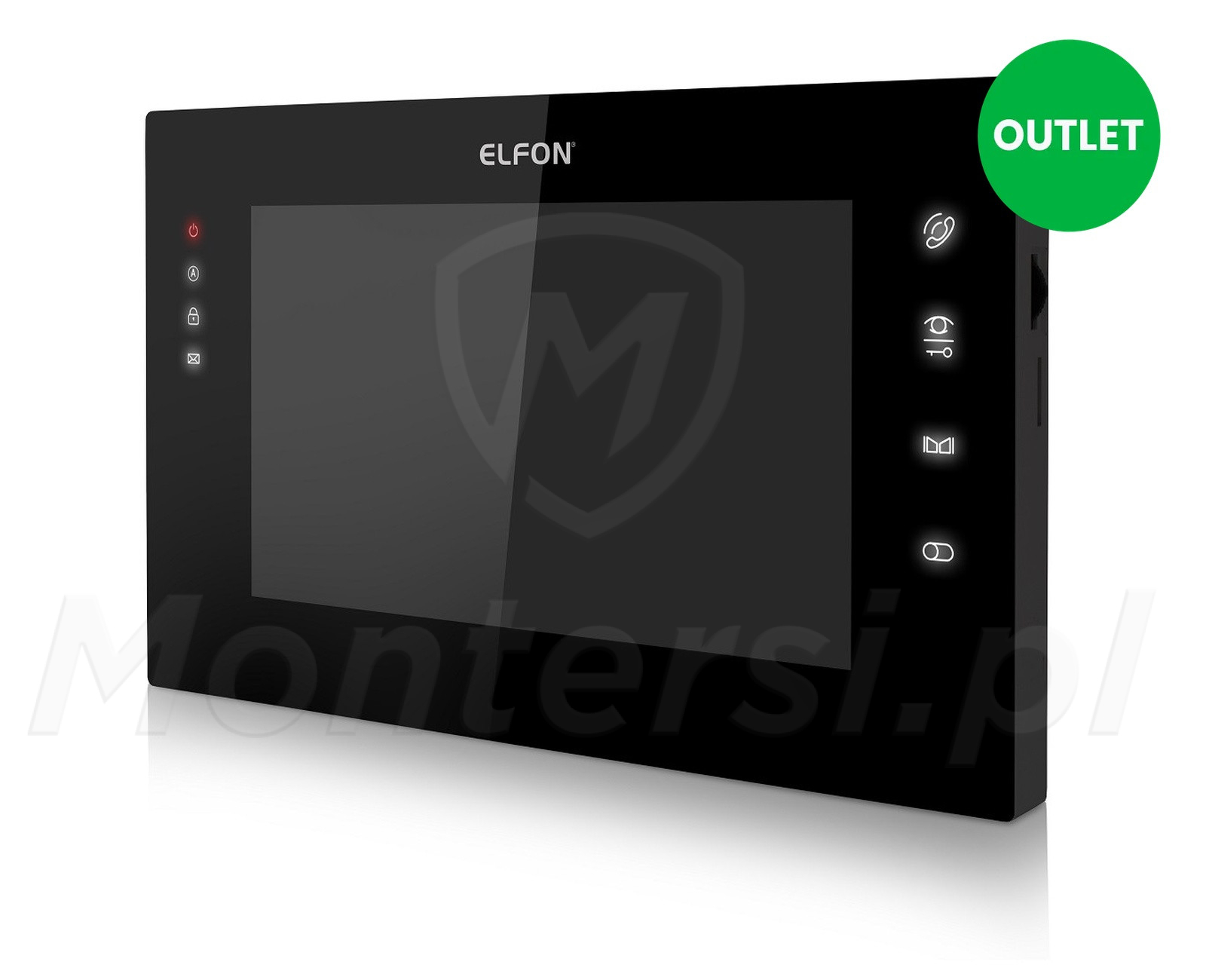 OP-VM7F - Głośnomówiący monitor 7", Optima 255, czarny OUTLET ( ślady po montażu)