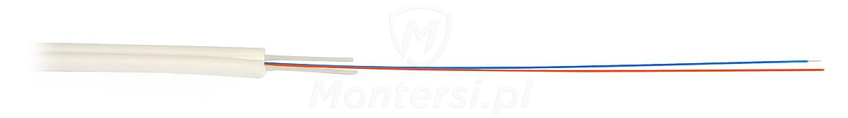 Kabel światłowodowy wewnętrzny płaski BIAŁY 1000m