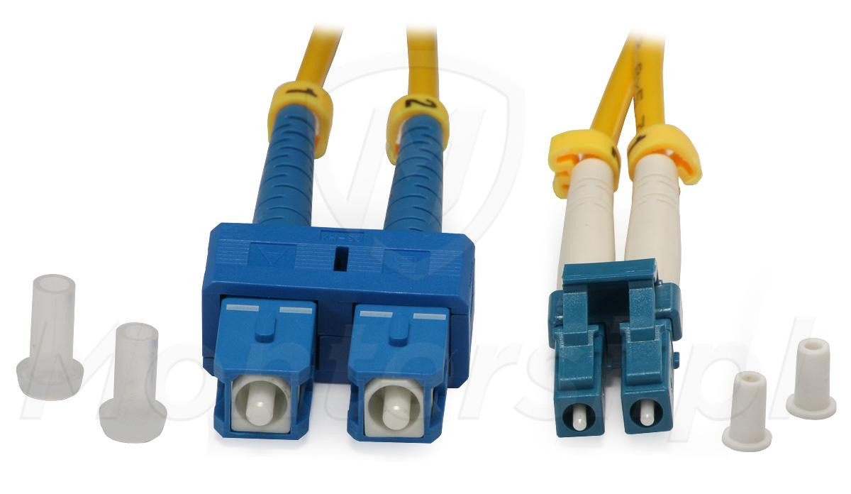 Patchcord jednomodowy PC-1372D-1 2xSC/UPC - 2xLC/UPC, duplex