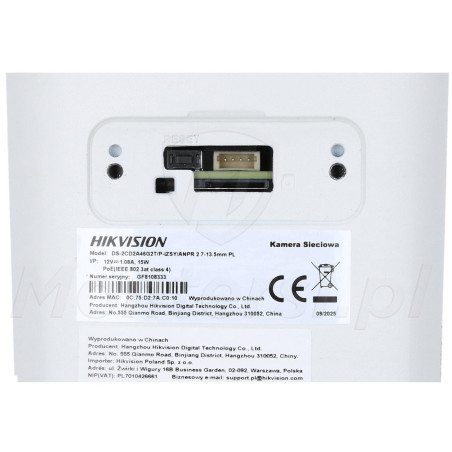 DS-2CD2A46G2T/P-IZSY/ANPR - slot na kartę microSD